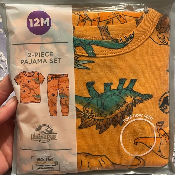 Jurassic Park pjs pajamas set summer NWT - Picture 2 of 3